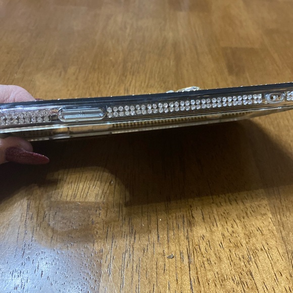 iPhone 11 - 6.1 gold and silver rhinestone case with ring holder - Picture 4 of 6